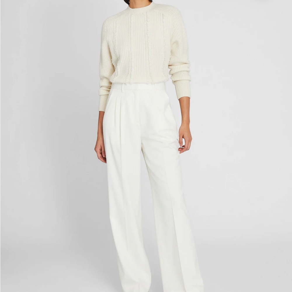 Club Monaco LtWeight wool Trousers, Off-White, 8 NWT